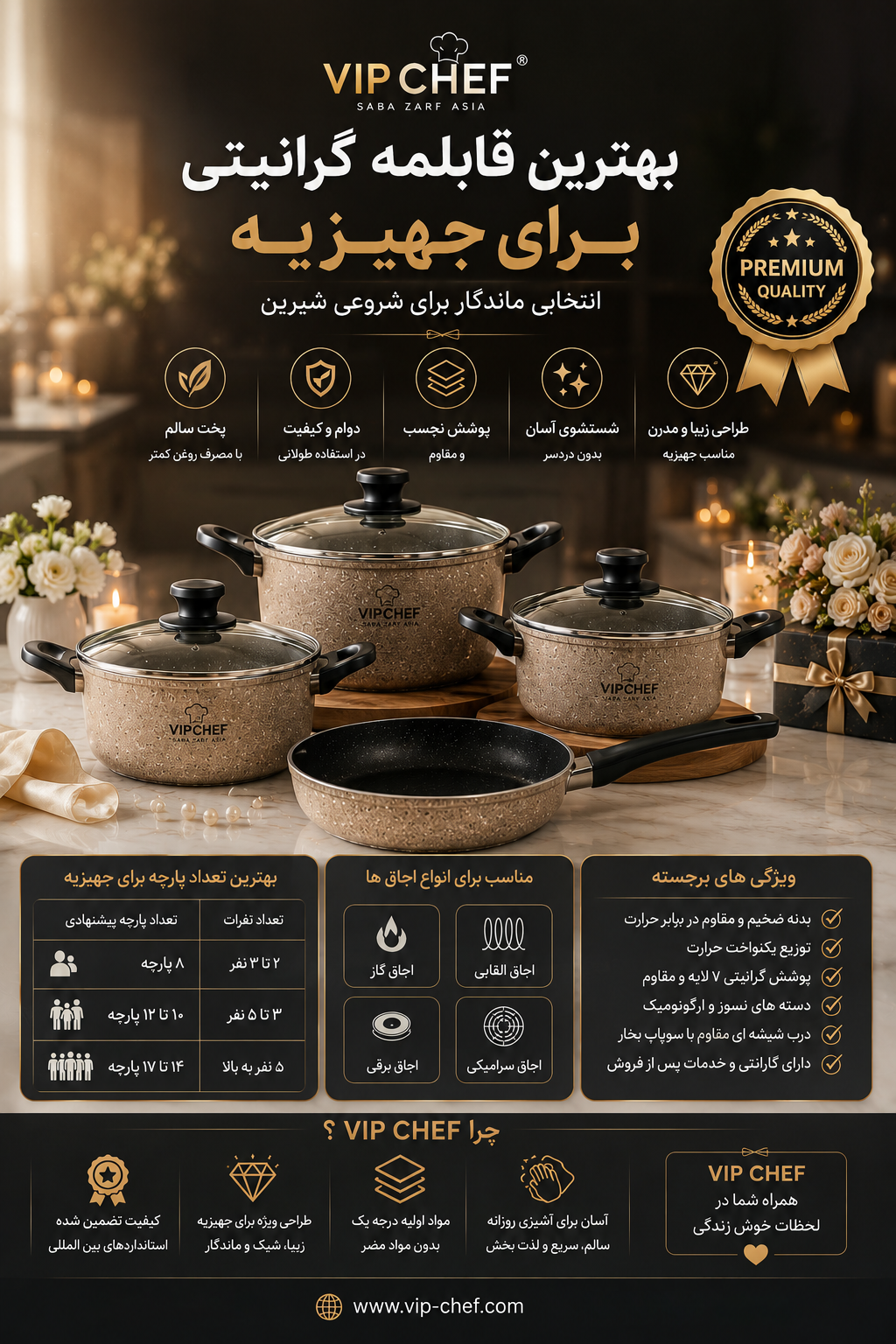 بهترین قابلمه گرانیتی برای جهیزیه